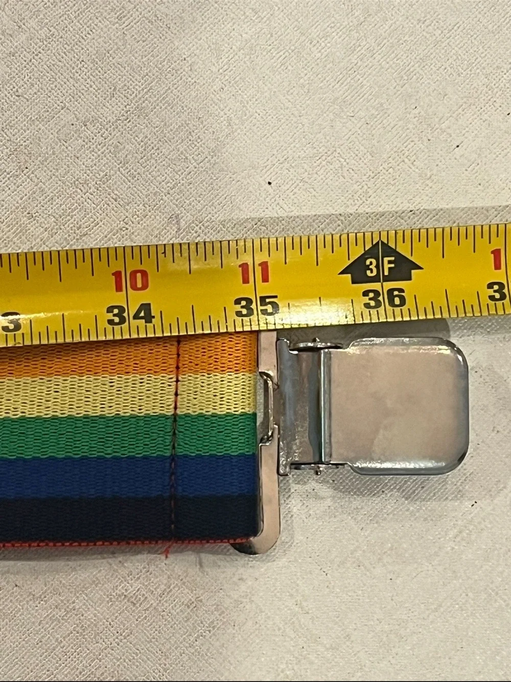 Vintage Striped Rainbow wide Suspenders. Adjustable. So cool! - Picture 7 of 7